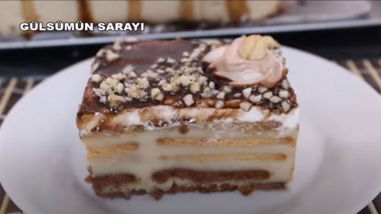 Kahveli Petibör Bisküvili Pişmeyen Pasta Tarifi