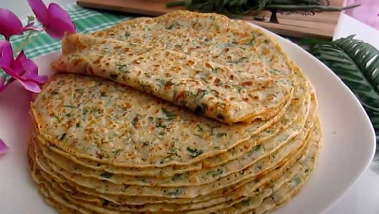 Hafta Sonu Kahvaltısına Otlu Krep Tarifi