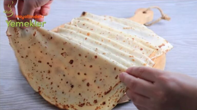 Kahvaltıya Çay Saatine İkramlık Krep Tarifi
